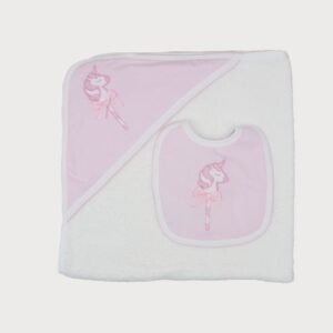 Capa baño y babero Familia Unicornio Sardon