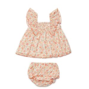 Conjunto Braga Tela Flores Juliana Vistiendo Bebés
