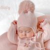 Gorro Orejero y Pelo Sintetico Pangasa Rosa Empolvado