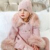 Abrigo Ochos Pelo Natural PANGASA Rosa Empolvado