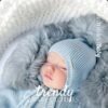 Gorro Orejero y Pelo Natural Pangasa Baby Celeste