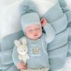 Gorro Bambi & Conejo Pelo Sintetico Pangasa Baby Celeste