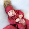 Gorro Orejero y Pelo Sintetico Pangasa Baby Granate