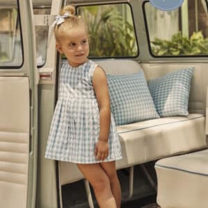 Vestido cintura escote espalda Eucalipto Juliana