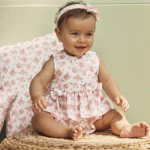 Conjunto pantalón camisa niña Flores Juliana