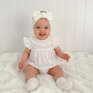 Pelele Niña Blanca Baby Ferr