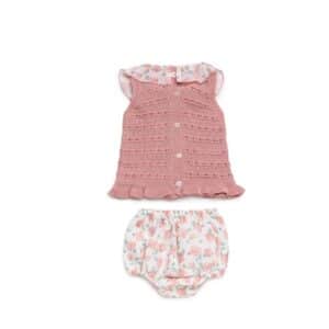 Alternative view of Conjunto braga flores cuello niña Flores Juliana
