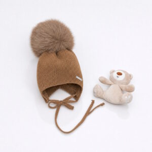 Alternative view of Set Gorro y Pelo Natural Chocolate Pangasa Baby