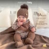 Set Gorro Ochos y Pelo Natural Chocolate Pangasa Baby