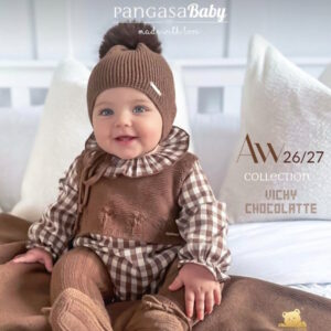 Set Gorro y Pelo Natural Chocolate Pangasa Baby